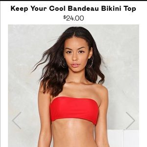 Never worn nasty gal bando swimsuit top!!